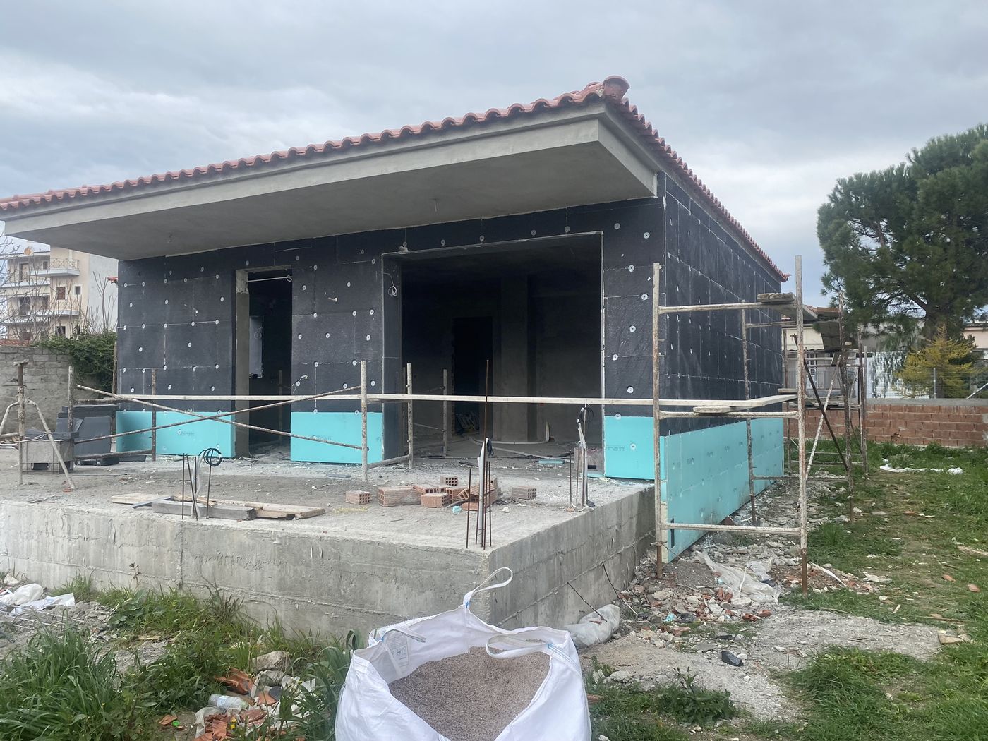 Θερμομόνωση εξωτερικά — πλάγια όψη